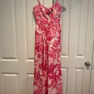 Francesca's Collections | Dresses | Alahna Floral Tie Strap Maxi Dress |  Poshmark